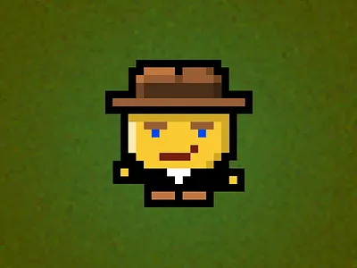 Idaho Sam 8 bit archaeologist character explorer indiana jones