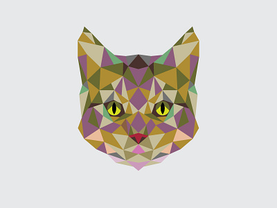 Triangle Cat abstract cats geometric illustrator pattern shape triangles vector