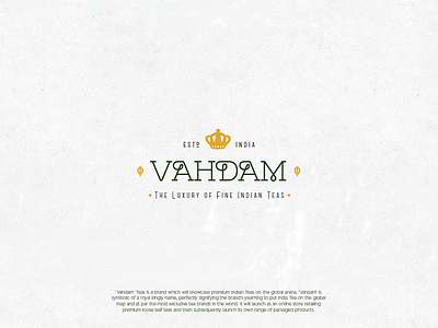 Vahdam Teas bird branding. mark designer icon indian logo luxury tea vector