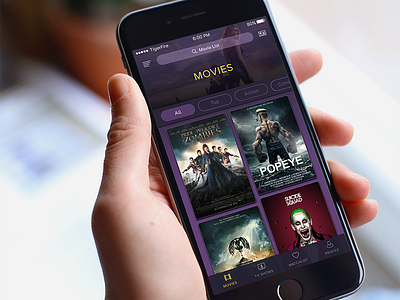 Movie App UI android design home icon ios iphone mobile ui ux