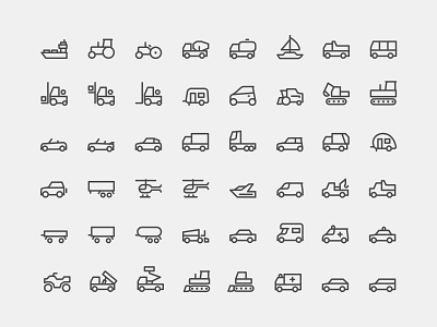 Vehicles Icon Set icon icons pictogram thnounproject