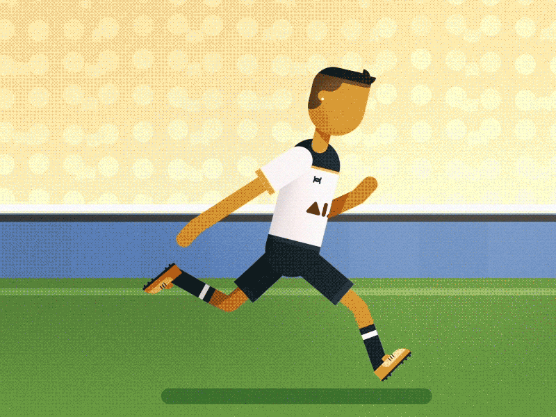 Big Match Day dribble football hotspur rubberhose run soccer spurs tottenham vector