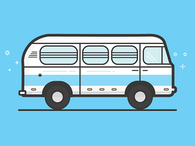 Illustration minivan blue design illustration travel van