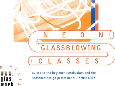 Flat neon identity neon poster