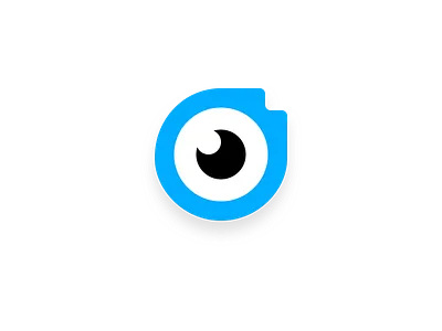 Emoji + ai big blue emoji eye fab icon kika robot