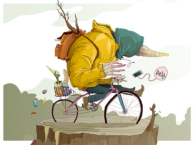 BIke Ride bike digital illustration