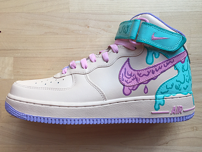 Sneaker Design for IN HER SHOES event by HUGE + SLUG media air force 1 drips huge huge agency huge inc illustration in her shoes nike sneaker design