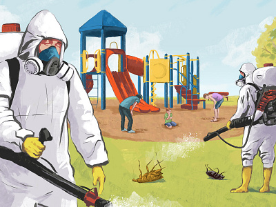 OC weekly cover editorial illustration hazmat oc weekly