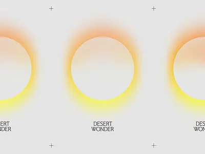 Desert Wonder band color identity monogram music poster wordmark