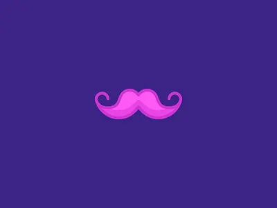 August 23: Pink 'Stache 365cons daily icon diary facial hair icon lyft mustache pink stache