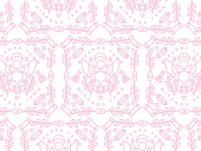 Miranda Fawn Pattern branding fawn handcrafted jewelry illustration pattern vector