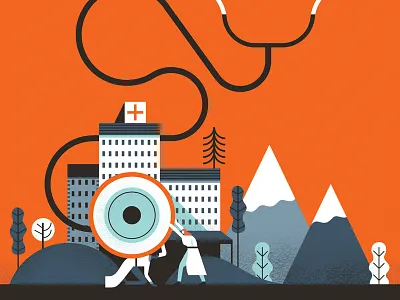 Praxis 3 health hospital medical mountains stethoscope trees