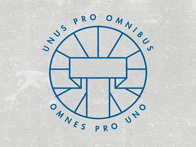 All for one all emblem icon label latin logo mark one symbol