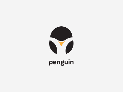 Penguin animal black logo minimal penguin simple