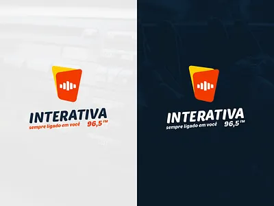 Rádio Interativa 96,5 FM - Logo branding estação icon interativa logo ondas radio rádio sonoro waves