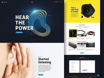 Wing Website audio brand design interface landing page new sound website