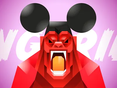 Gorilla animal design flat gorilla illustration illustrator trendy