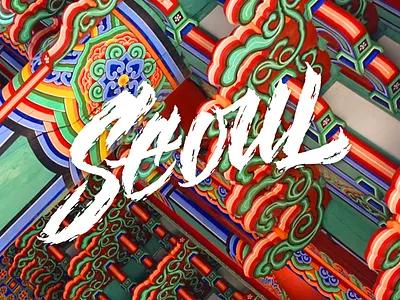 Seoul brush korea lettering script seoul typography