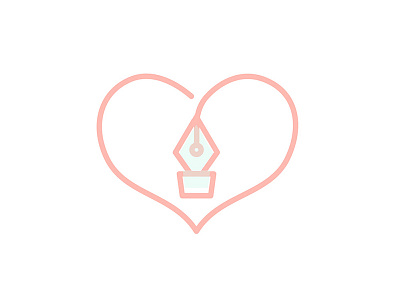 Vector Love creative design heart icon illustration illustrator line art love pen tool pink vector