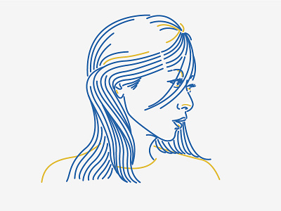 Stella head portrait illustrations line art