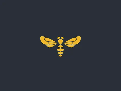 A Bee bee flying honey insect logo wings