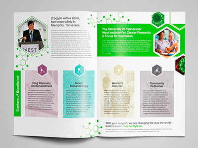 Cancer Center Informational Brochure brochure design clinical hospital print design