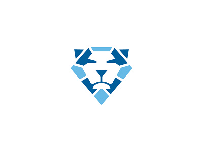 King of diamonds blue diamond insurance investment jungle king lion logo marketing power