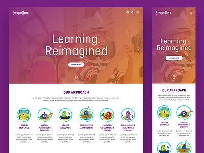 Imagin8ors landing page parallax scrolling ui website