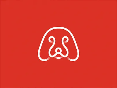 Dog icon illustration line logo symbol