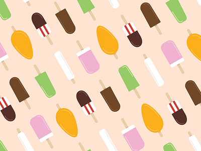Icecream Pattern hot ice cream summer