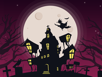 Halloween illustration ui