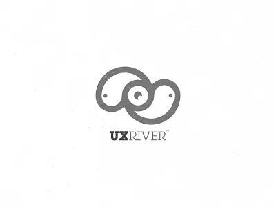 UX RIVER Logo adobe design fish line logo logodesign river ux