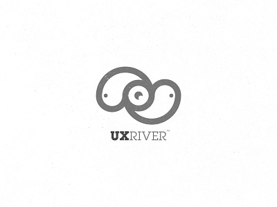 UX RIVER Logo adobe design fish line logo logodesign river ux