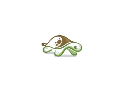Baby Turtle animal baby character cute design kids linear logo playful turtle