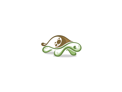 Baby Turtle animal baby character cute design kids linear logo playful turtle