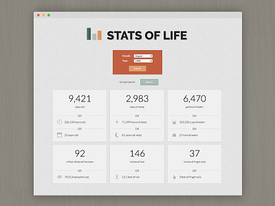 Stats of Life cute design icon life logo stats ui ux web web design website