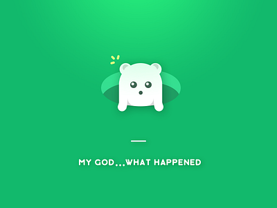 【Little Bear Diary】Surprise bear color cute green illustrations ui