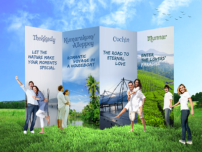 Kerala Travel cochin concept kerala landing page munnar thekkady travel ui website
