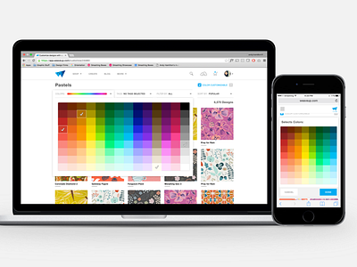 Color Picker color picker customizer fabric mobile pattern responsive weaveup web