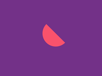 Tilted Half Circle circle color half minimal purple ui