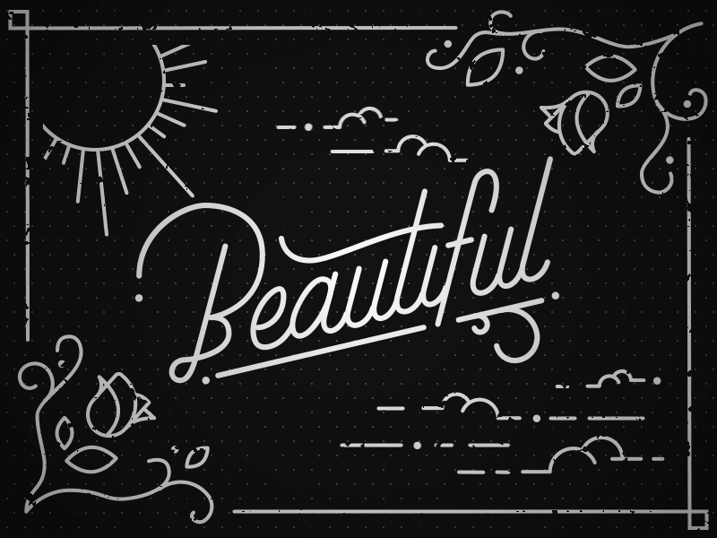 Beautiful Dreamer after effects beautiful clouds dream eye gif hourglass lettering monoline moon motion sun