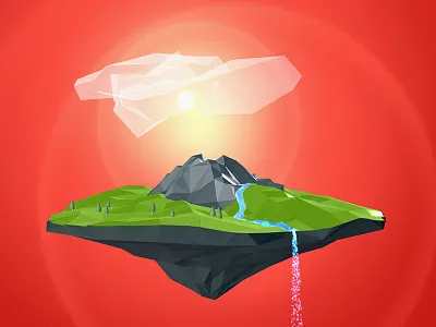 Low poly world in WebGL lowpoly techdemo webgl