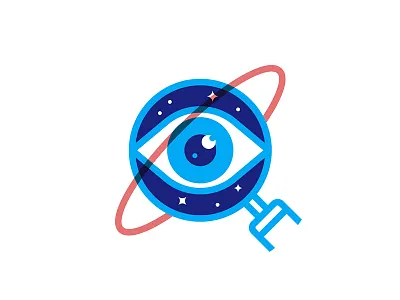 Always searching eye icon illustration magnifying glass space