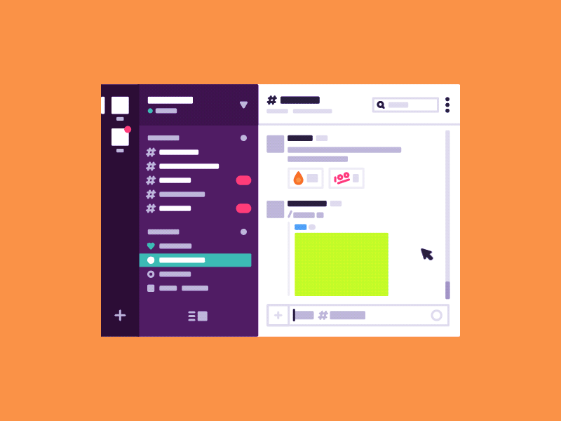 Slackin' Off 100 animation fire giphy monday motion motion graphics slack ui