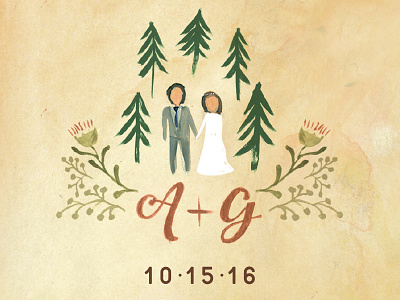 Wedding Invitation painting wedding invitation