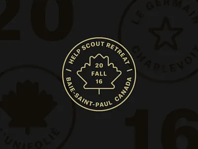 Retreat Badge badge canada icon illustration made maple leaf type