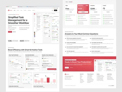 Kanakira - Task Management Landing Page activity bento clean dashboard faq feature hero kanban landing management modern pricing productivity projects schedule task todo ui ux web design