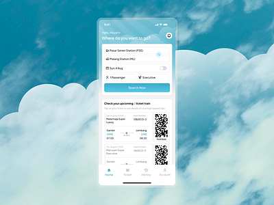 Train Ticketing Mobile App design figma graphic mobile mobileapp sky ticket ticketmobileapp train travel ui uiux