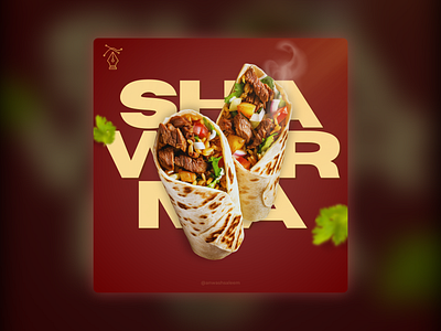 Visual Feast: Shawarma Design with Flavor & Aesthetics branding graphic design