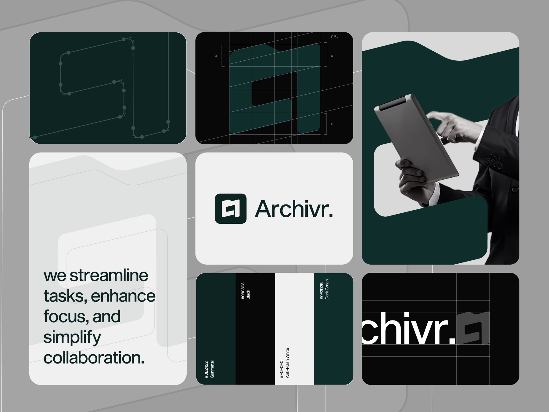 Example of Archivr. - AI Task Management Visual Identity Branding Guideline